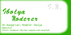 ibolya moderer business card